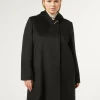 Clearance Marina Rinaldi Coat in wool drap BLACK