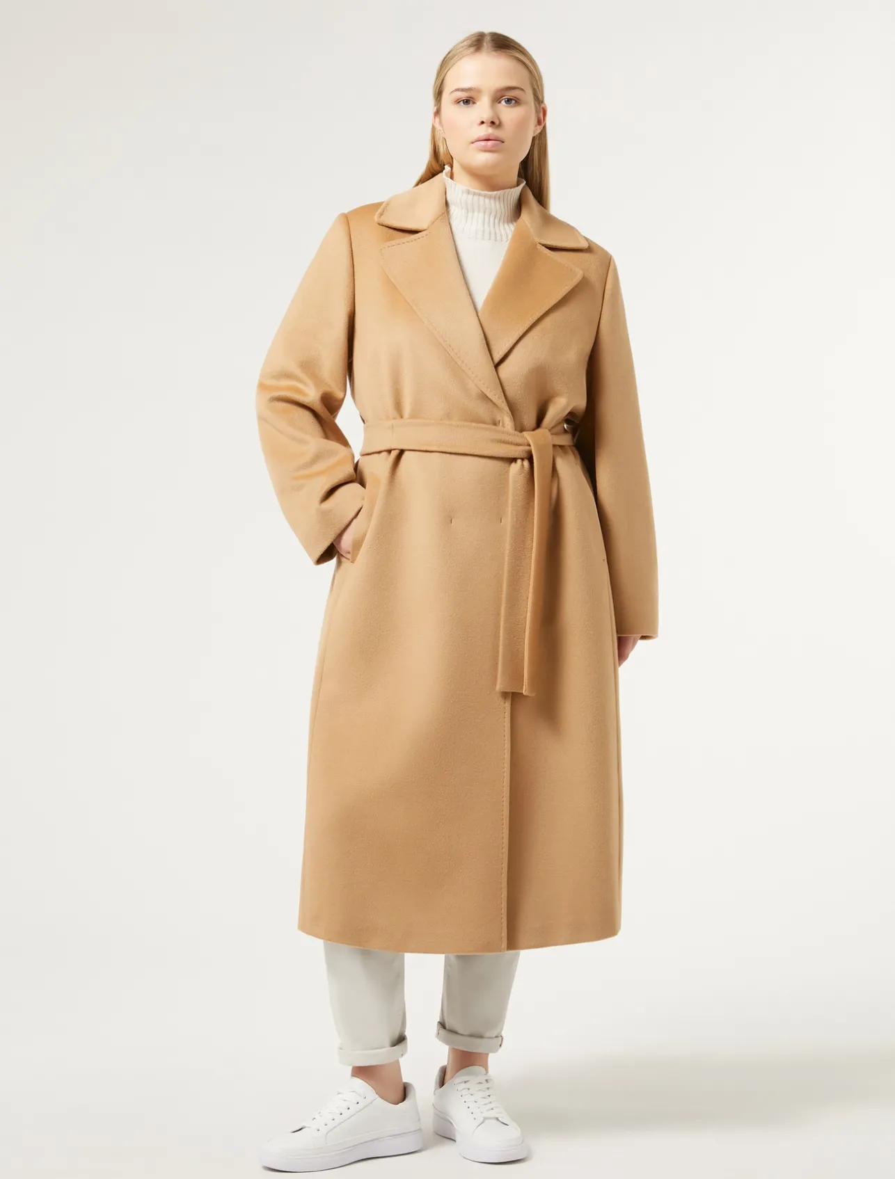 New Marina Rinaldi Coat in wool drap CAMEL