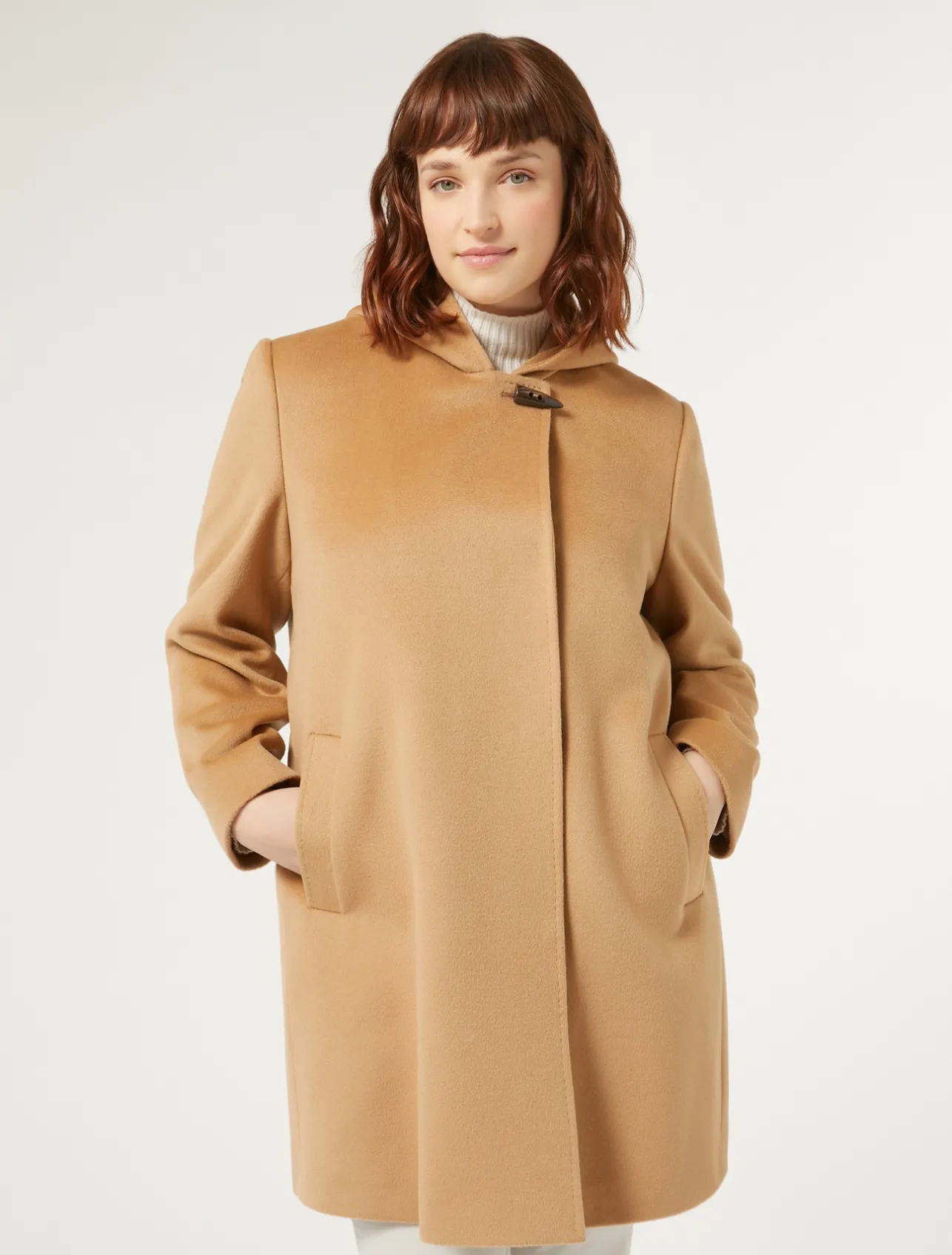 Hot Marina Rinaldi Coat in wool drap CAMEL