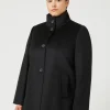 Outlet Marina Rinaldi Coat in wool drap BLACK