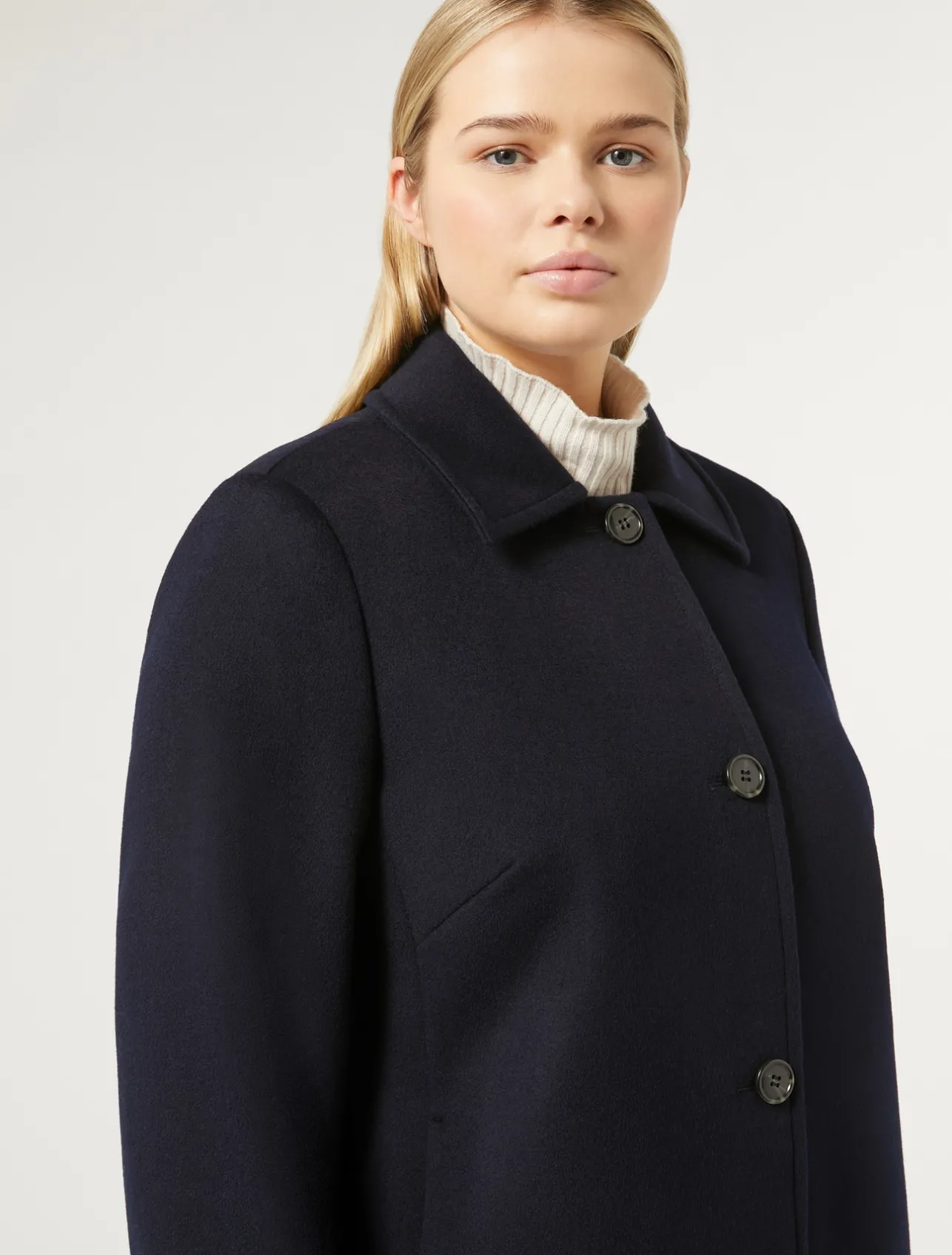 Best Marina Rinaldi Coat in wool drap MIDNIGHTBLUE