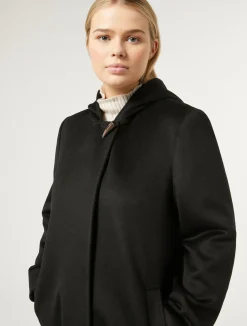 Clearance Marina Rinaldi Coat in wool drap BLACK