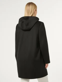 Clearance Marina Rinaldi Coat in wool drap BLACK