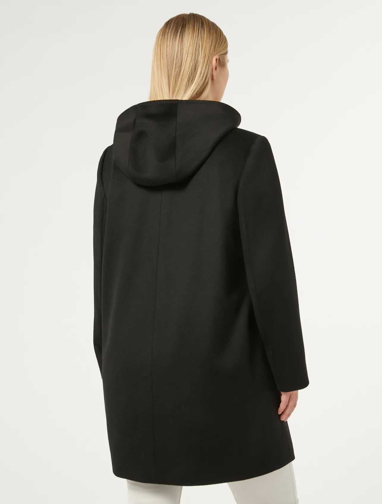 Clearance Marina Rinaldi Coat in wool drap BLACK