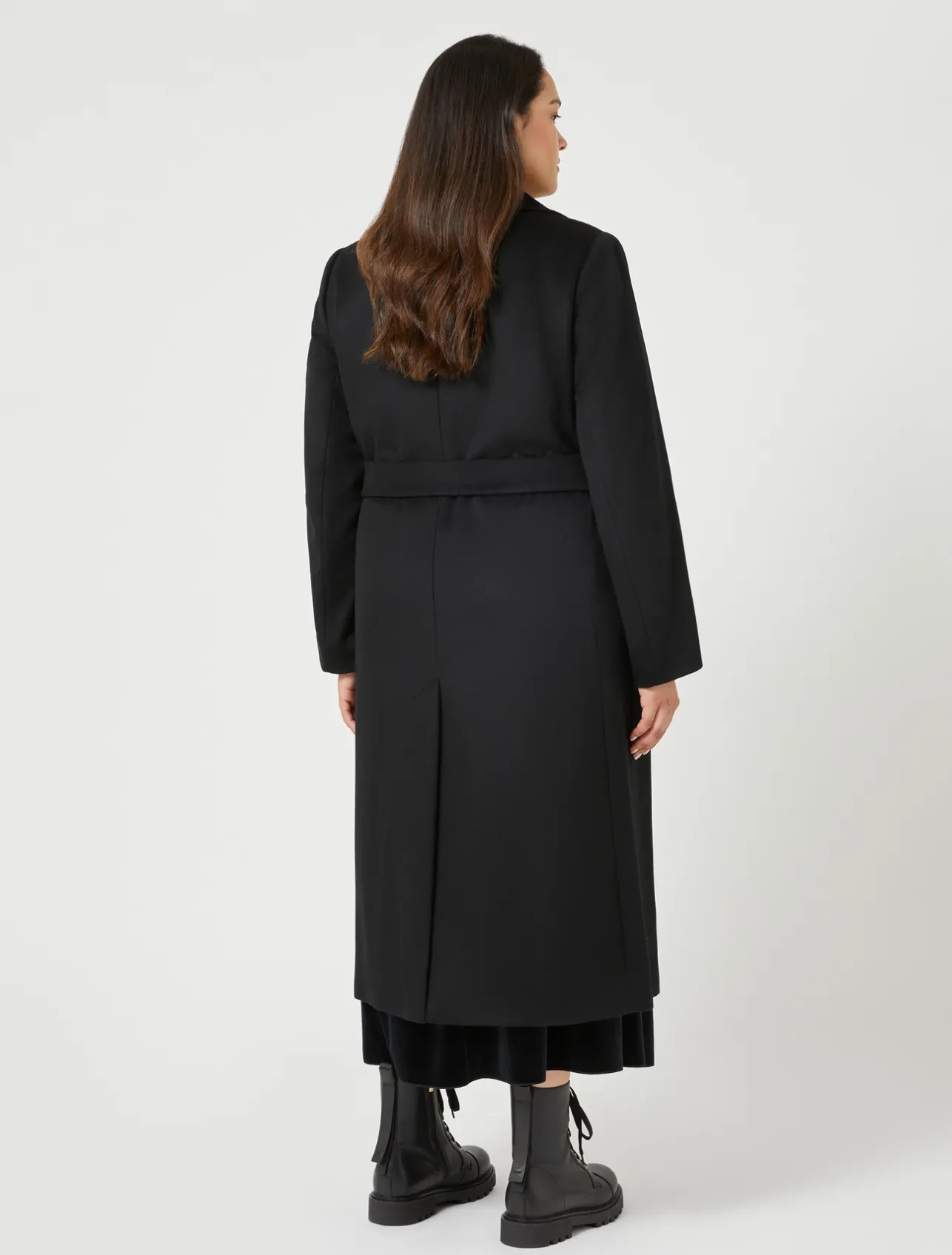 New Marina Rinaldi Coat in wool drap BLACK