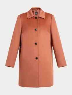 New Marina Rinaldi Coat in wool drap TERRACOTTA