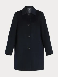 Best Marina Rinaldi Coat in wool drap MIDNIGHTBLUE