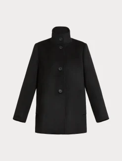 Outlet Marina Rinaldi Coat in wool drap BLACK