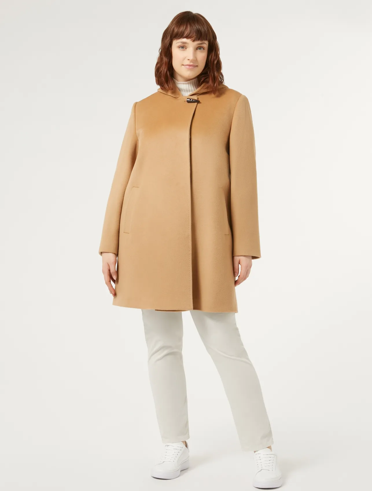 Hot Marina Rinaldi Coat in wool drap CAMEL