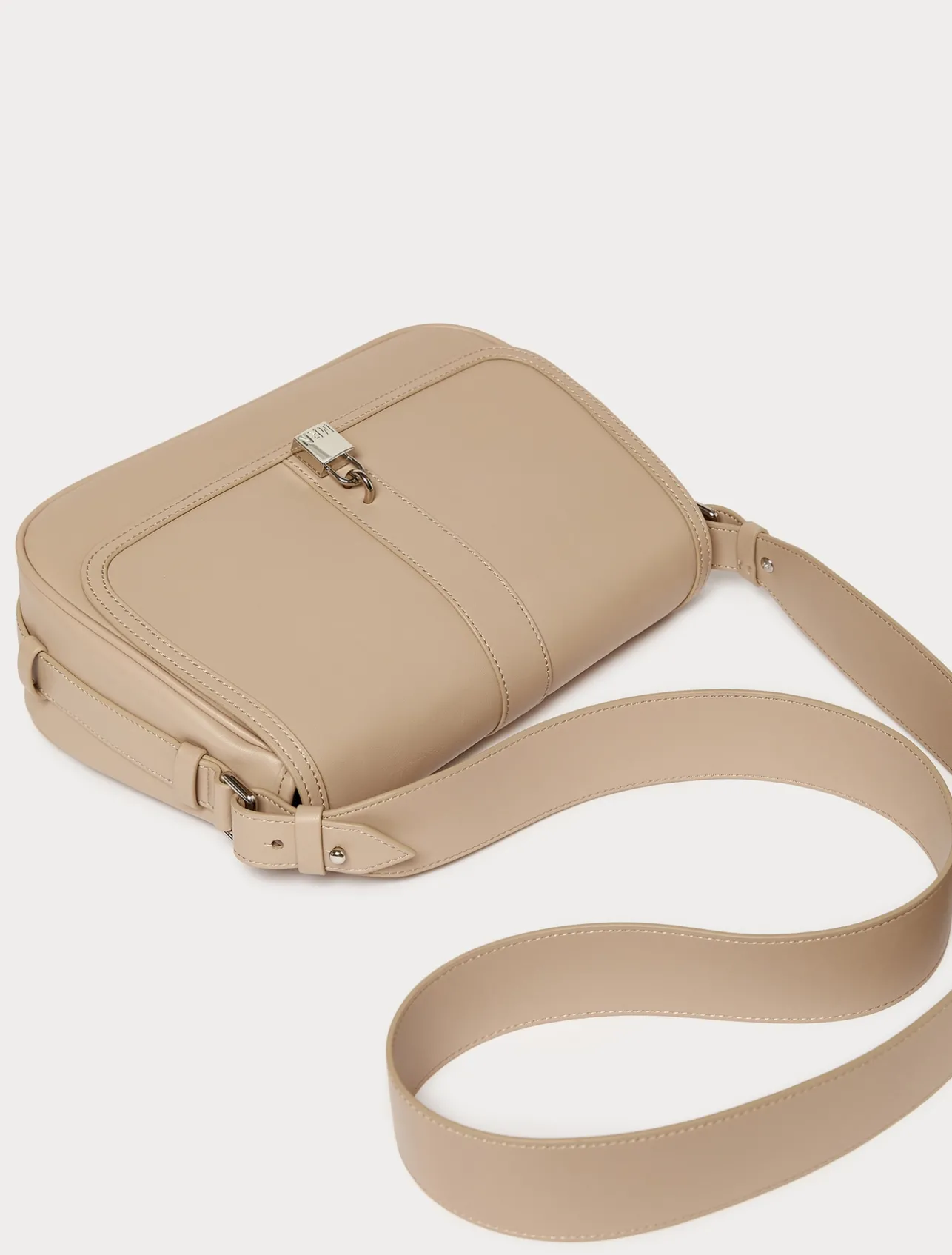 Clearance Marina Rinaldi Coated fabric crossbody bag BEIGE