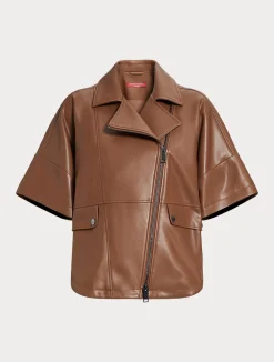 Sale Marina Rinaldi Coated fabric jacket BRONZE