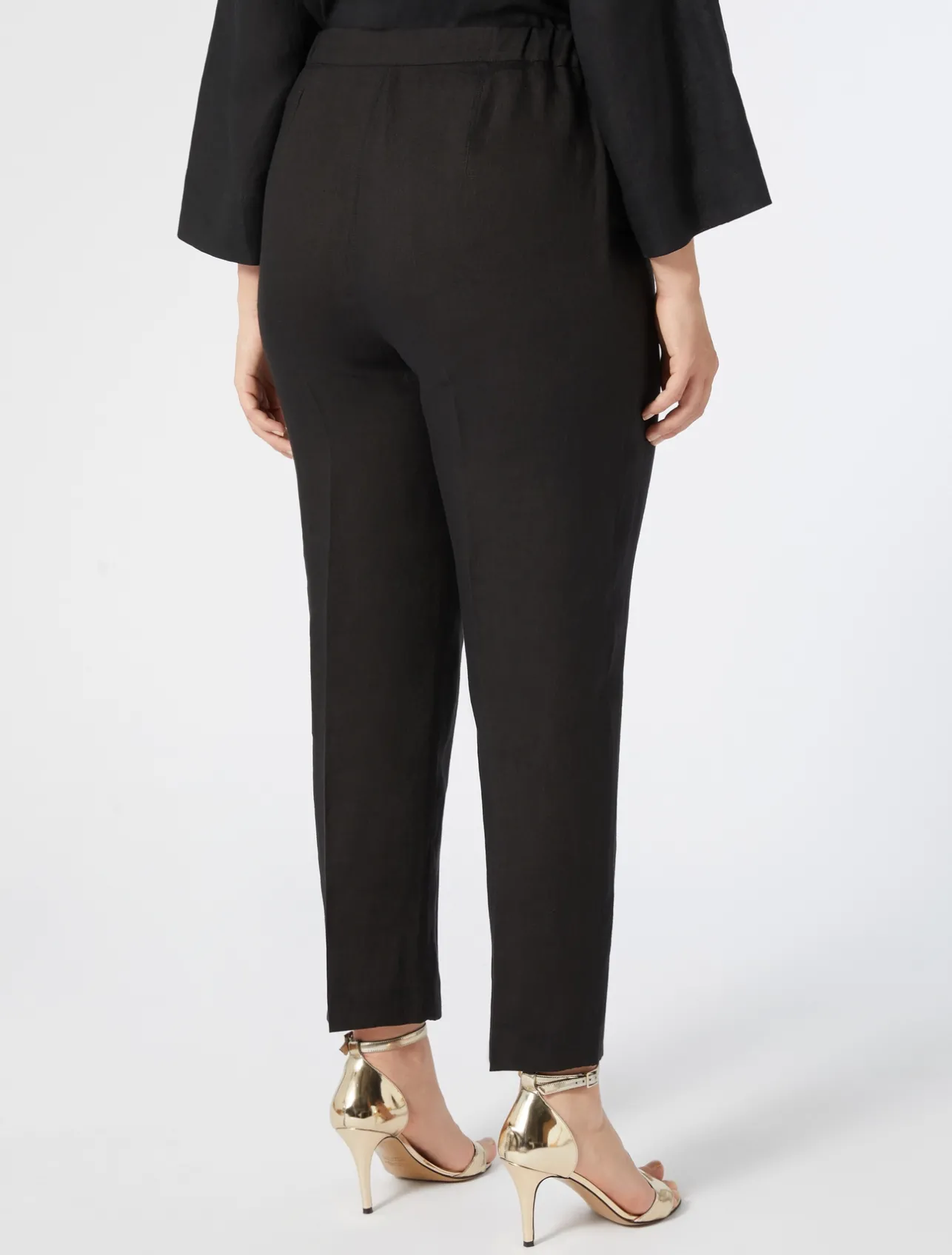 Online Marina Rinaldi Coated fabric trousers BLACK