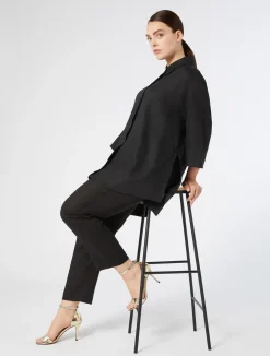 Online Marina Rinaldi Coated fabric trousers BLACK