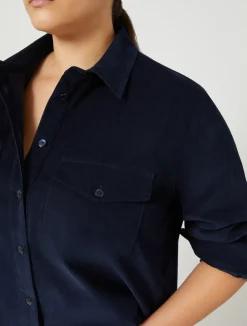 Best Marina Rinaldi Corduroy shirt NAVY