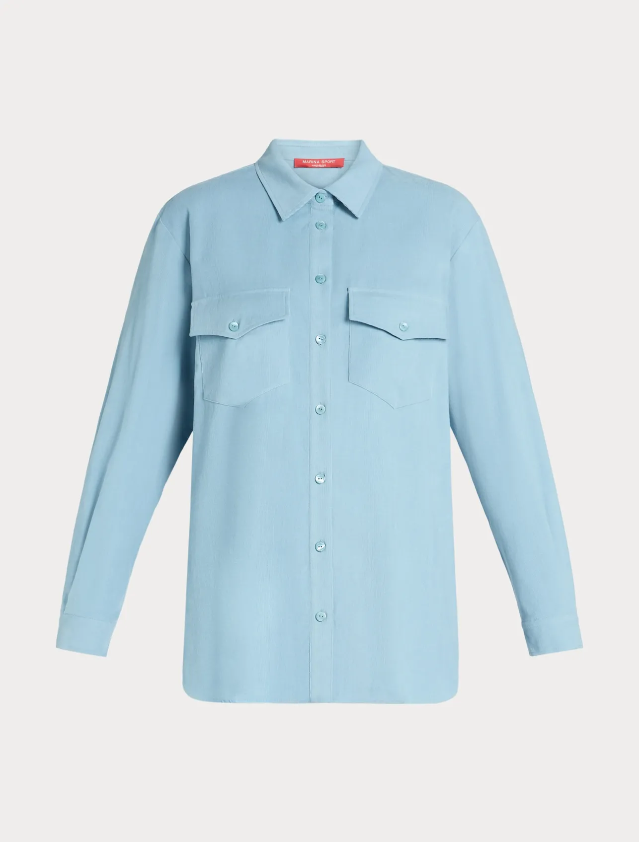 Outlet Marina Rinaldi Corduroy shirt LIGHTBLUE