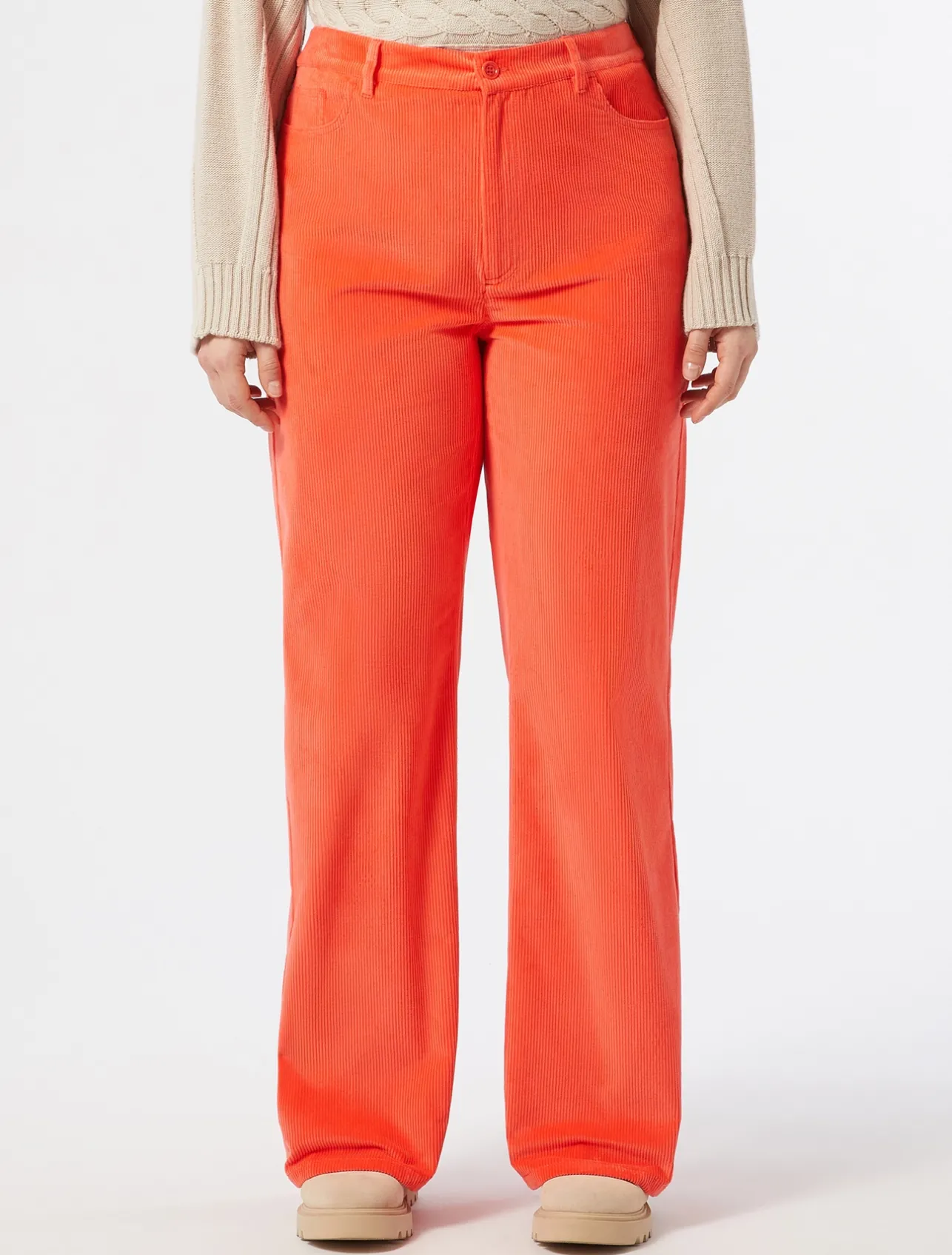 Online Marina Rinaldi Corduroy trousers CORAL