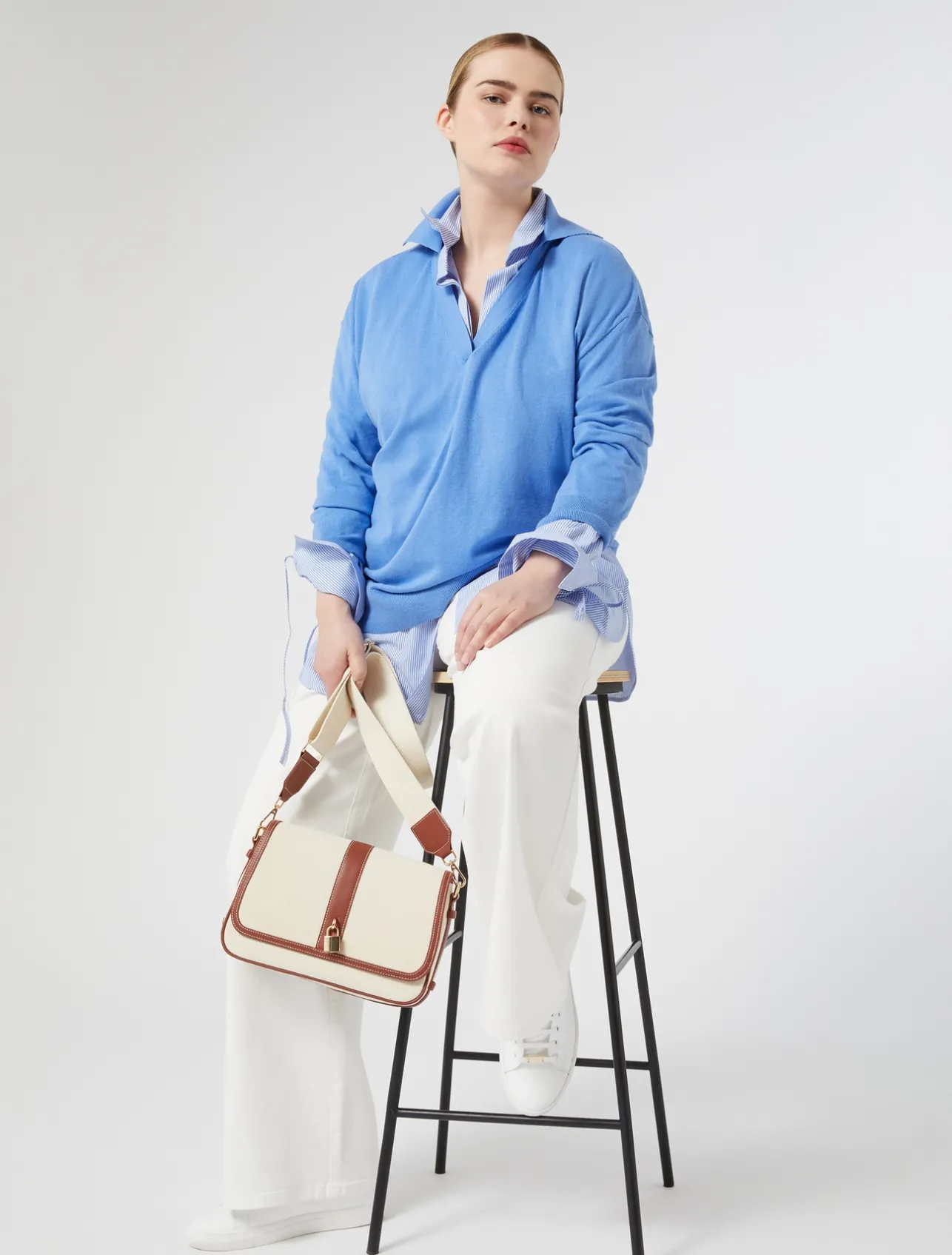 Fashion Marina Rinaldi Cotton and cashmere sweater AVIO