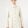 Clearance Marina Rinaldi Cotton bull denim jacket IVORY