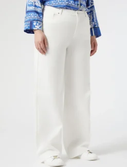 Sale Marina Rinaldi Cotton bull denim jeans IVORY