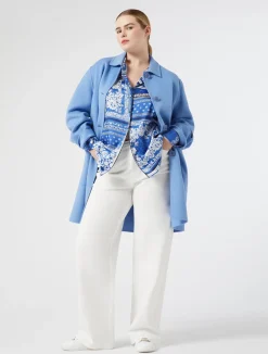 Sale Marina Rinaldi Cotton bull denim jeans IVORY