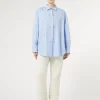 Outlet Marina Rinaldi Cotton bull denim trousers IVORY
