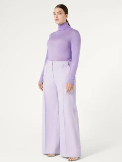 Clearance Marina Rinaldi Cotton bull denim trousers LILAC