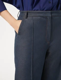 New Marina Rinaldi Cotton bull denim trousers BLUEJEANS