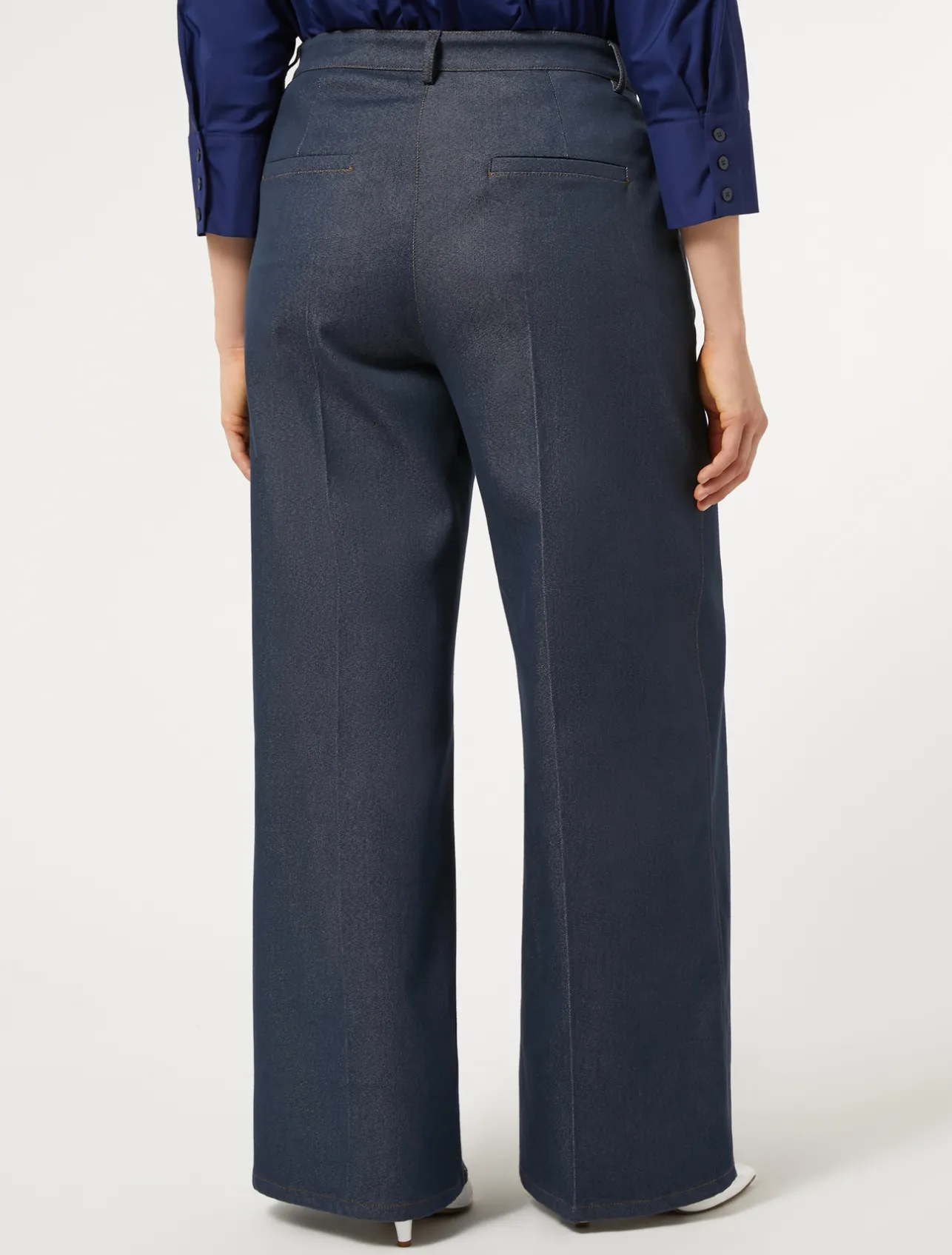 New Marina Rinaldi Cotton bull denim trousers BLUEJEANS