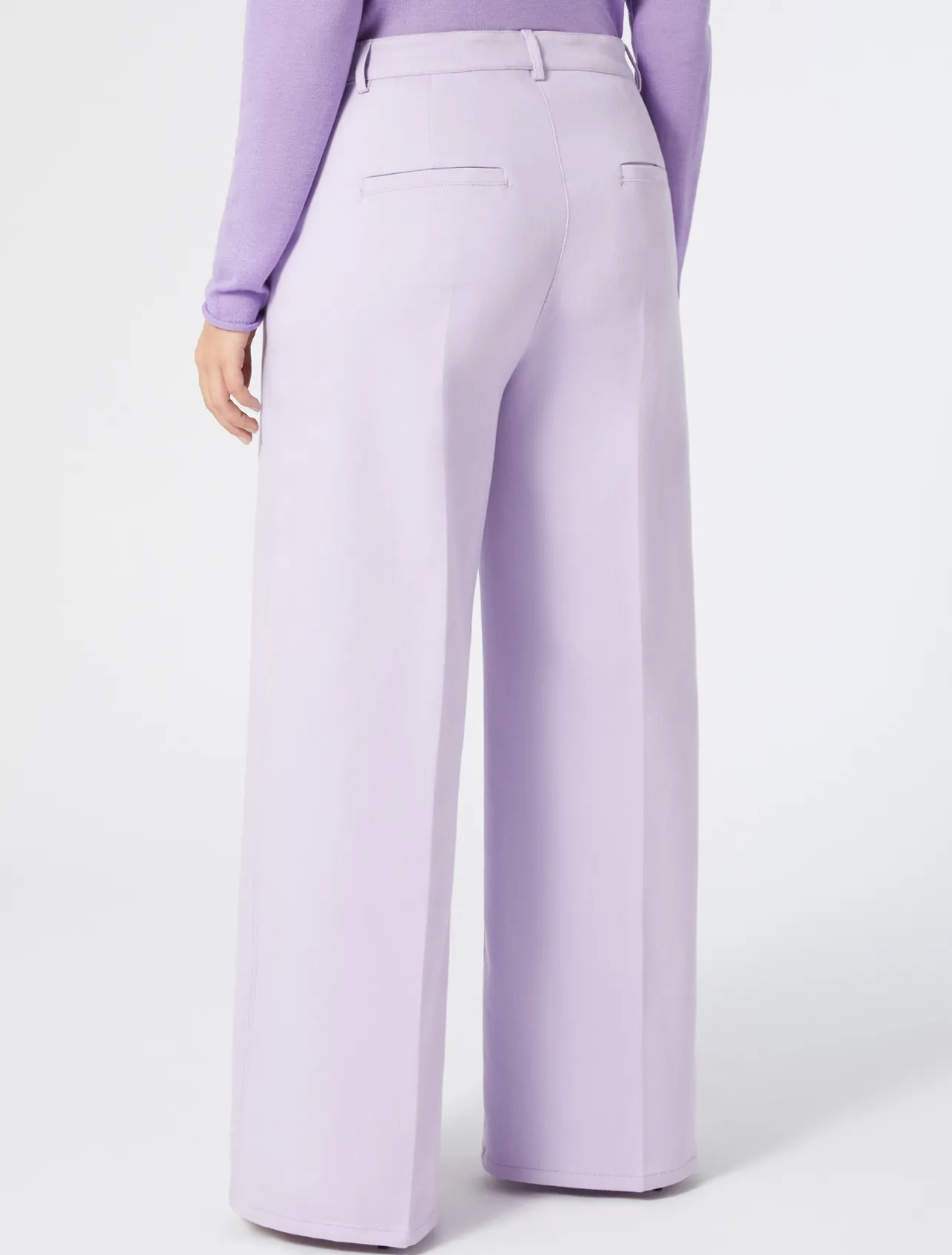 Clearance Marina Rinaldi Cotton bull denim trousers LILAC