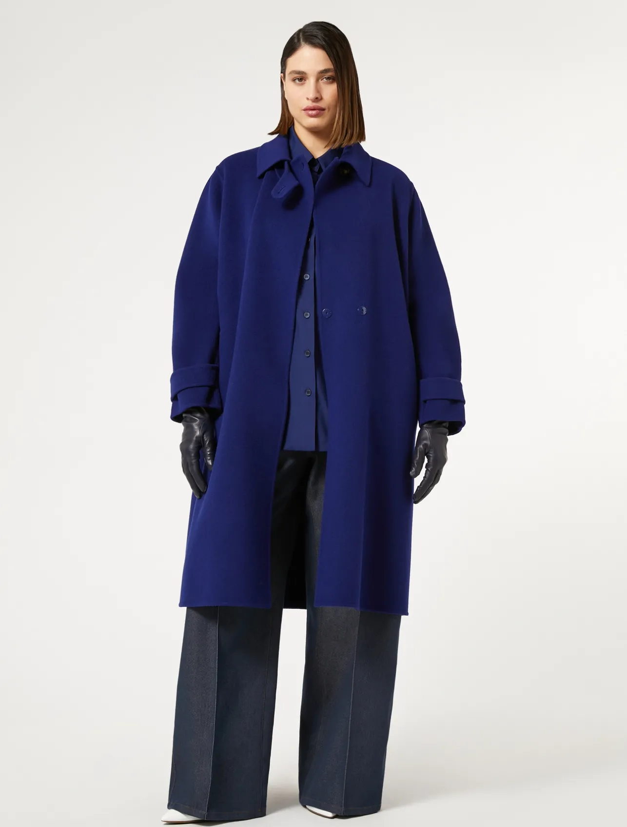 New Marina Rinaldi Cotton bull denim trousers BLUEJEANS