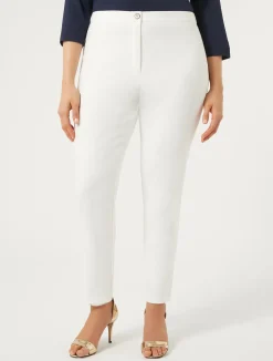 Fashion Marina Rinaldi Cotton canvas trousers WHITE