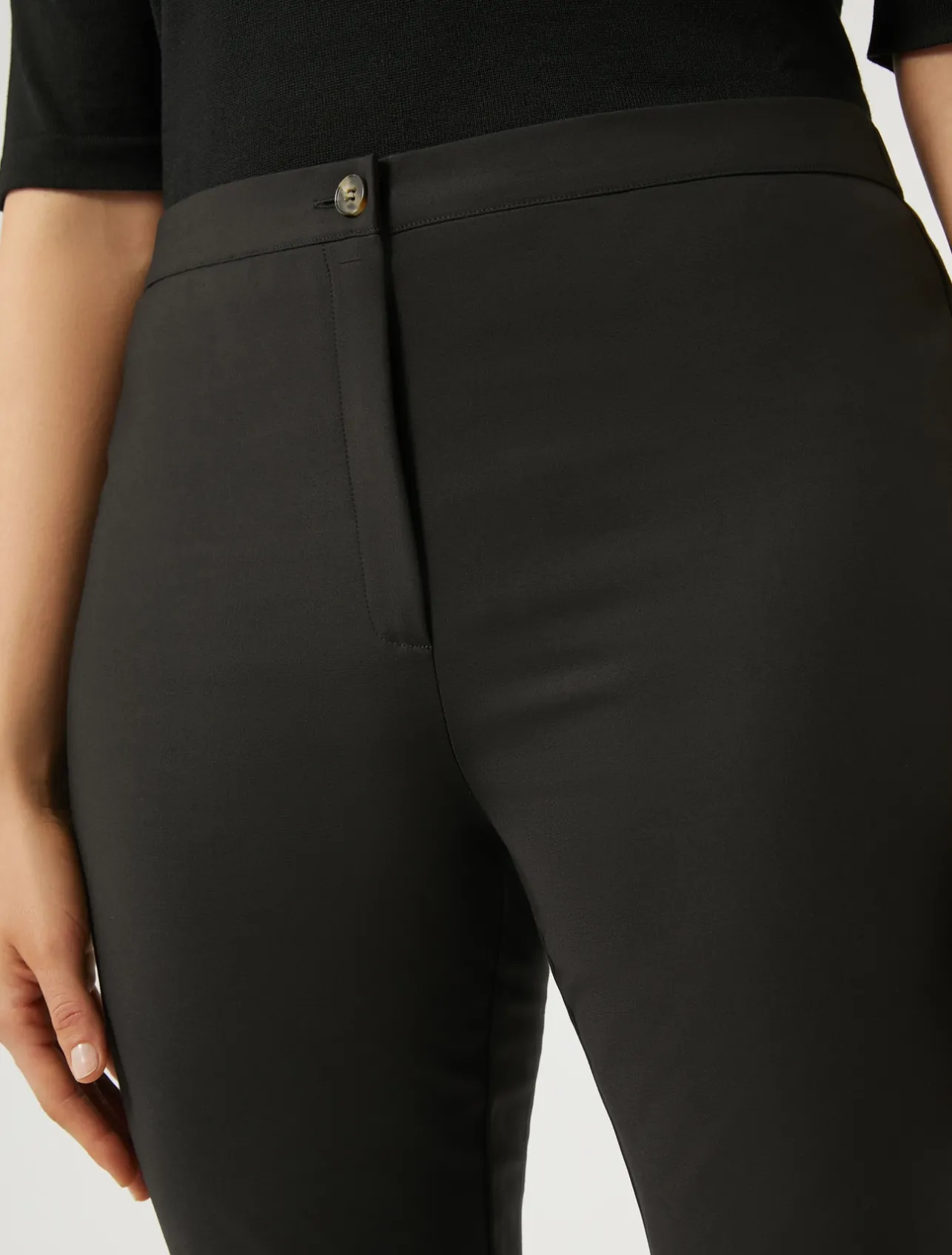Hot Marina Rinaldi Cotton canvas trousers BLACK
