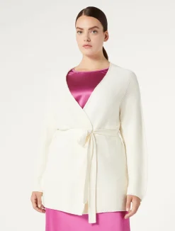 New Marina Rinaldi Cotton cardigan WHITE