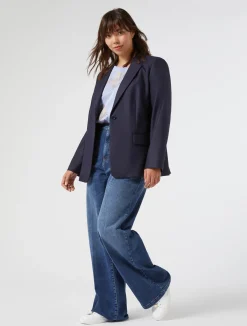 Clearance Marina Rinaldi Cotton chambray blouse LIGHTBLUE