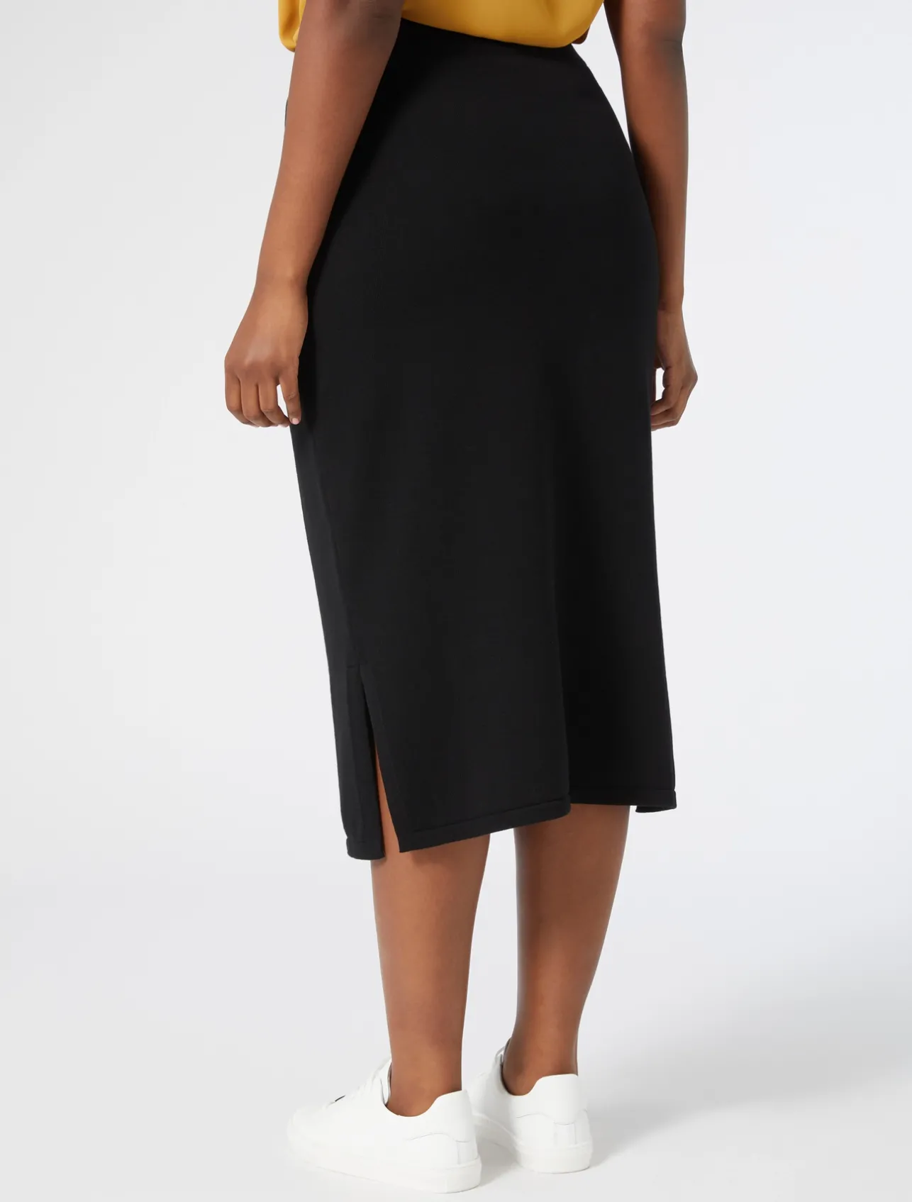Best Marina Rinaldi Cotton crepe skirt BLACK