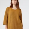 Fashion Marina Rinaldi Cotton crepe sweater MUSTARD
