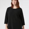 Hot Marina Rinaldi Cotton crepe sweater BLACK