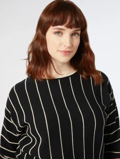 Sale Marina Rinaldi Cotton crepe sweater BLACK