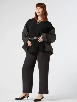 Hot Marina Rinaldi Cotton crepe sweater BLACK