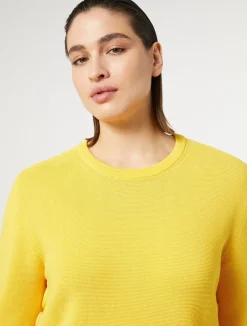 Fashion Marina Rinaldi Cotton crêpe jumper BRIGHTYELLOW