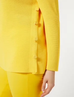 Fashion Marina Rinaldi Cotton crêpe jumper BRIGHTYELLOW