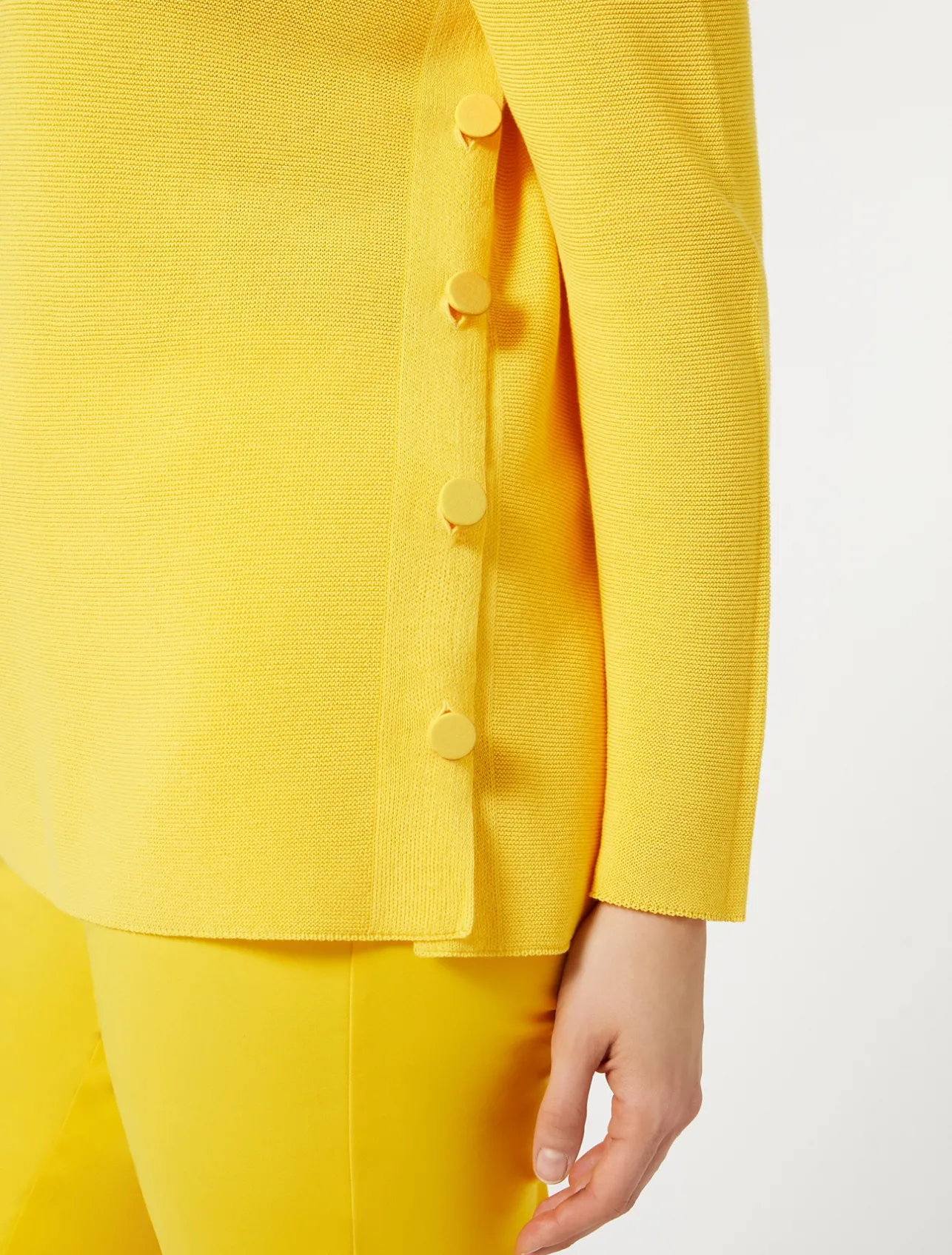 Fashion Marina Rinaldi Cotton crêpe jumper BRIGHTYELLOW