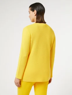 Fashion Marina Rinaldi Cotton crêpe jumper BRIGHTYELLOW