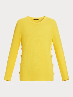Fashion Marina Rinaldi Cotton crêpe jumper BRIGHTYELLOW