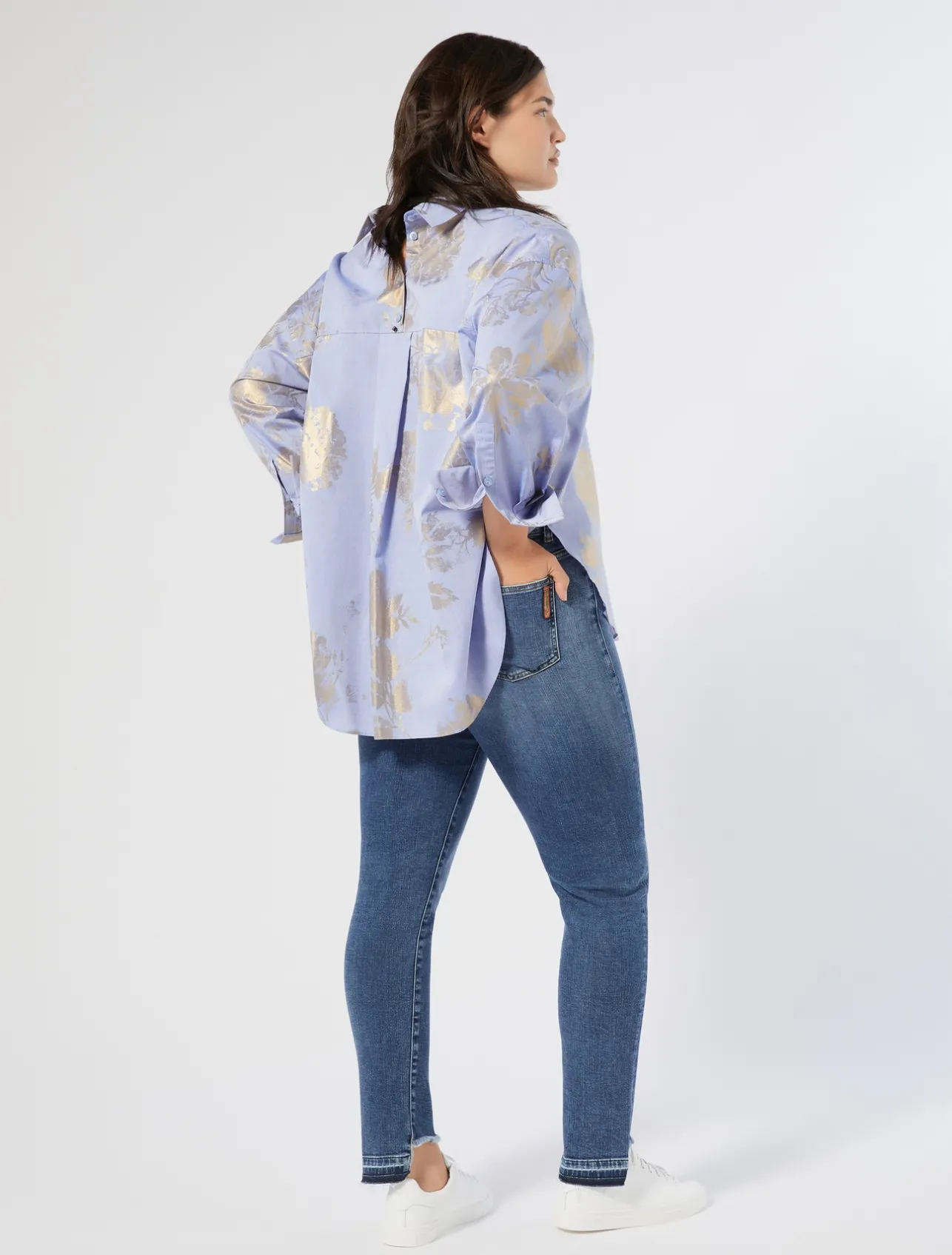Sale Marina Rinaldi Cotton denim jeans NAVY