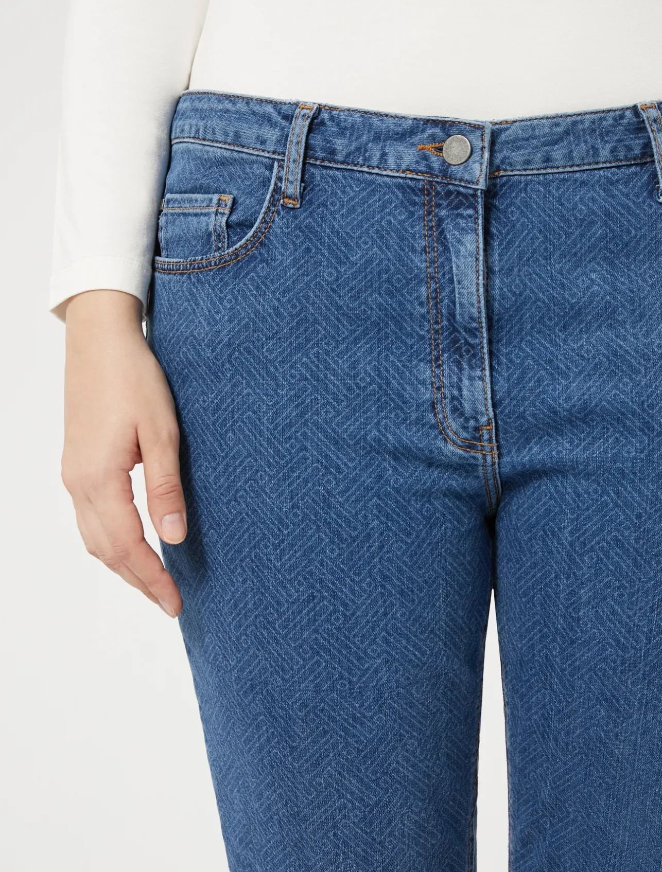 Fashion Marina Rinaldi Cotton denim jeans BLUEJEANS