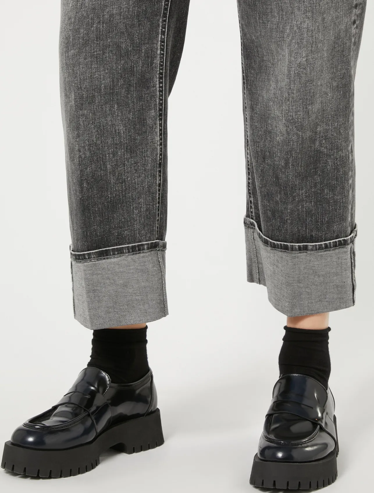 Clearance Marina Rinaldi Cotton denim jeans BLACK