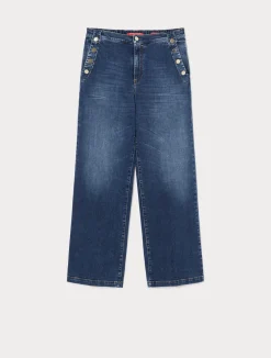 Clearance Marina Rinaldi Cotton denim jeans NAVY