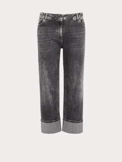 Clearance Marina Rinaldi Cotton denim jeans BLACK