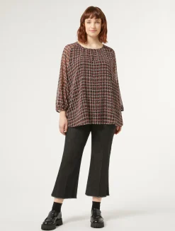 Best Marina Rinaldi Cotton denim trousers BLACK